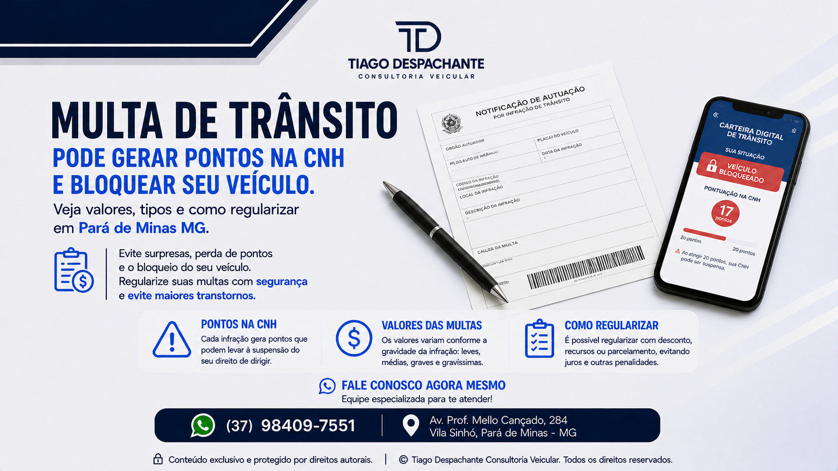 Multa de trânsito: valores atualizados, tipos de infração e como evitar pontos na CNH