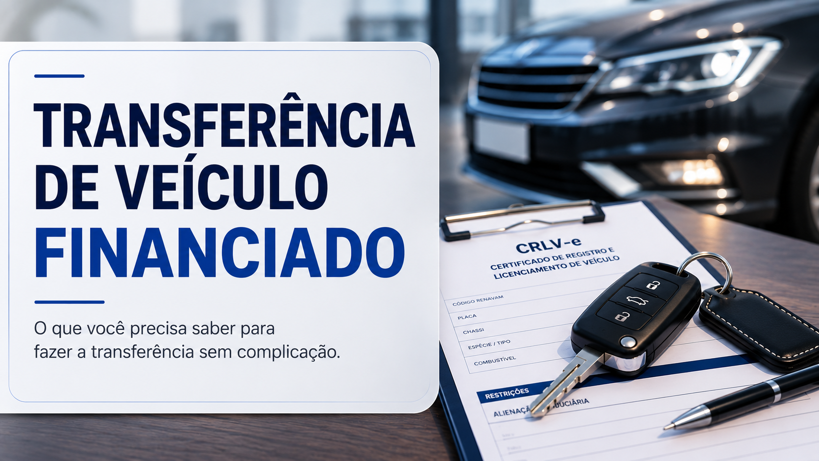 Transferência de Veículo Financiado em MG Como Fazer e Quais os Requisitos